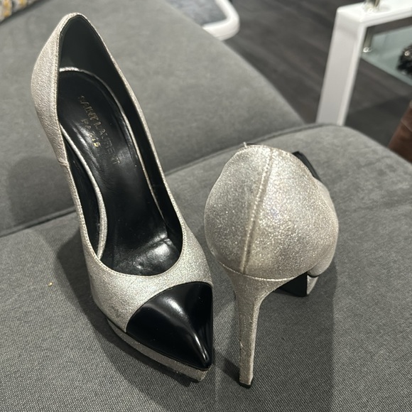 Saint Laurent Silver platform pump - Picture 3 of 3